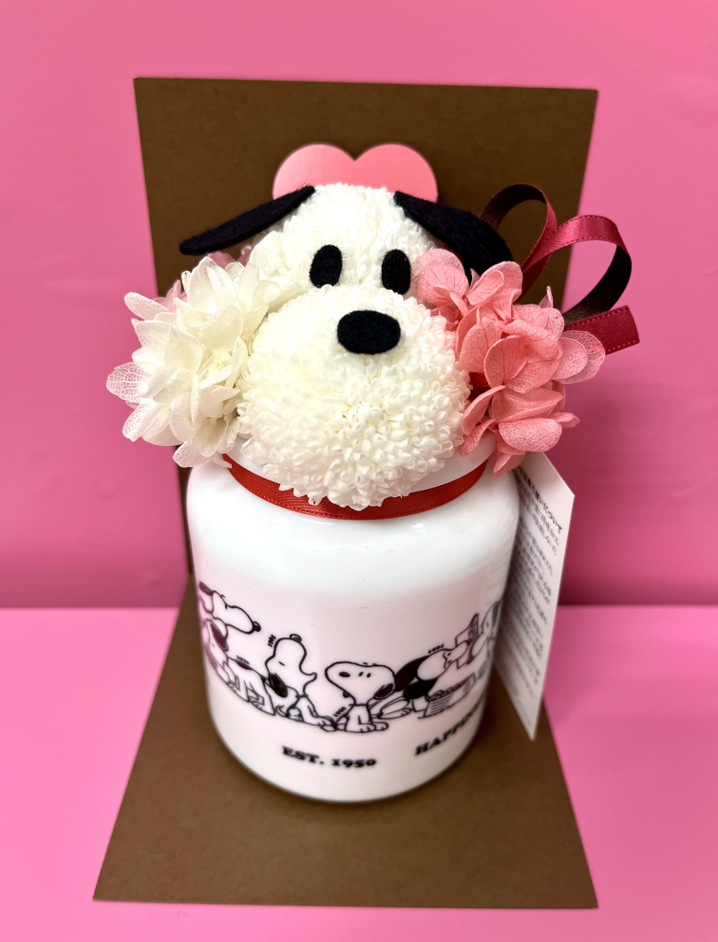 スヌーピーモチーフのフラワーギフト